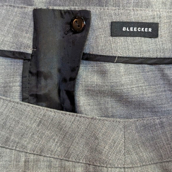 LAFAYETTE 148 Women's Bleecker Virgin Wool Blend Light Grey Career Pants (2) - Picture 5 of 5